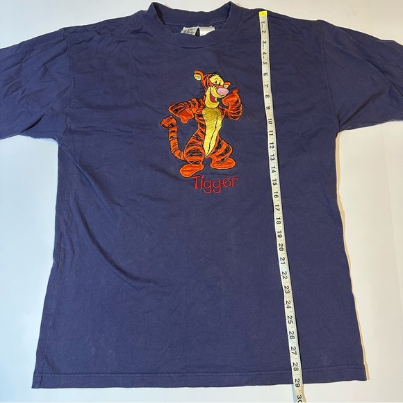 Vtg 90s Disney Store Tigger Winnie The Pooh T-Shirt Embroidered Applique - Picture 5 of 6